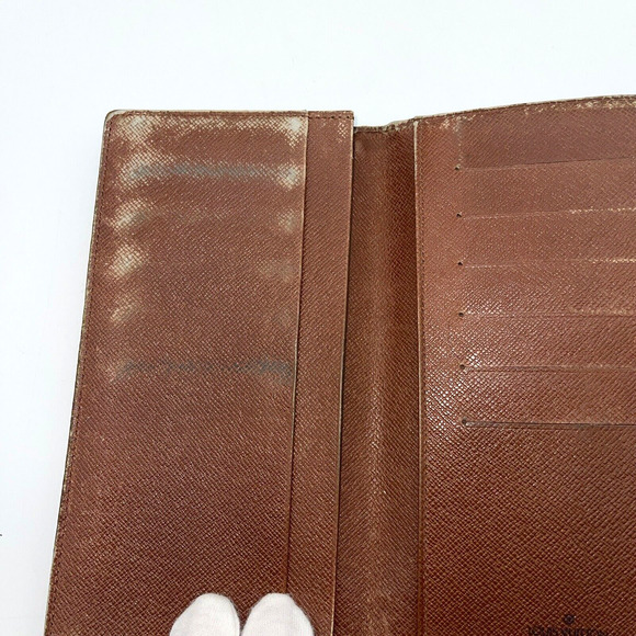 LOUIS VUITTON Long Credit Card Wallet Porte Valeurs Cartes Checkbook Authentic - Picture 6 of 16